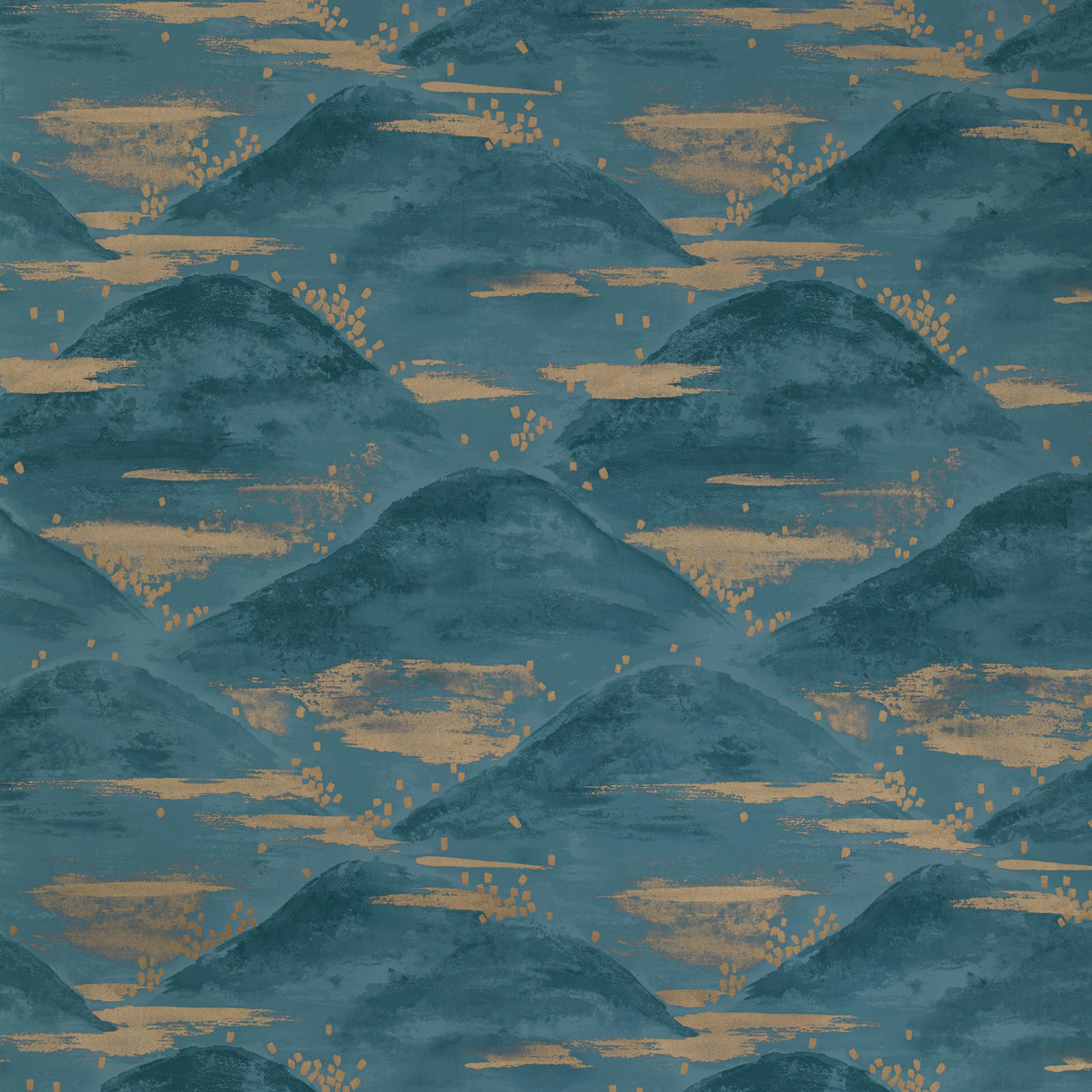 Brunschwig & Fils LA BRUME TEAL Wallpaper