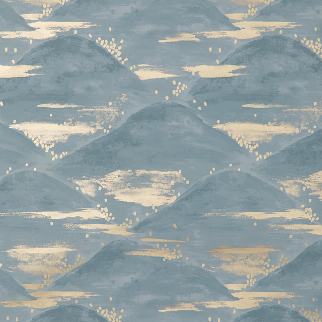 Brunschwig & Fils LA BRUME BLUE Wallpaper