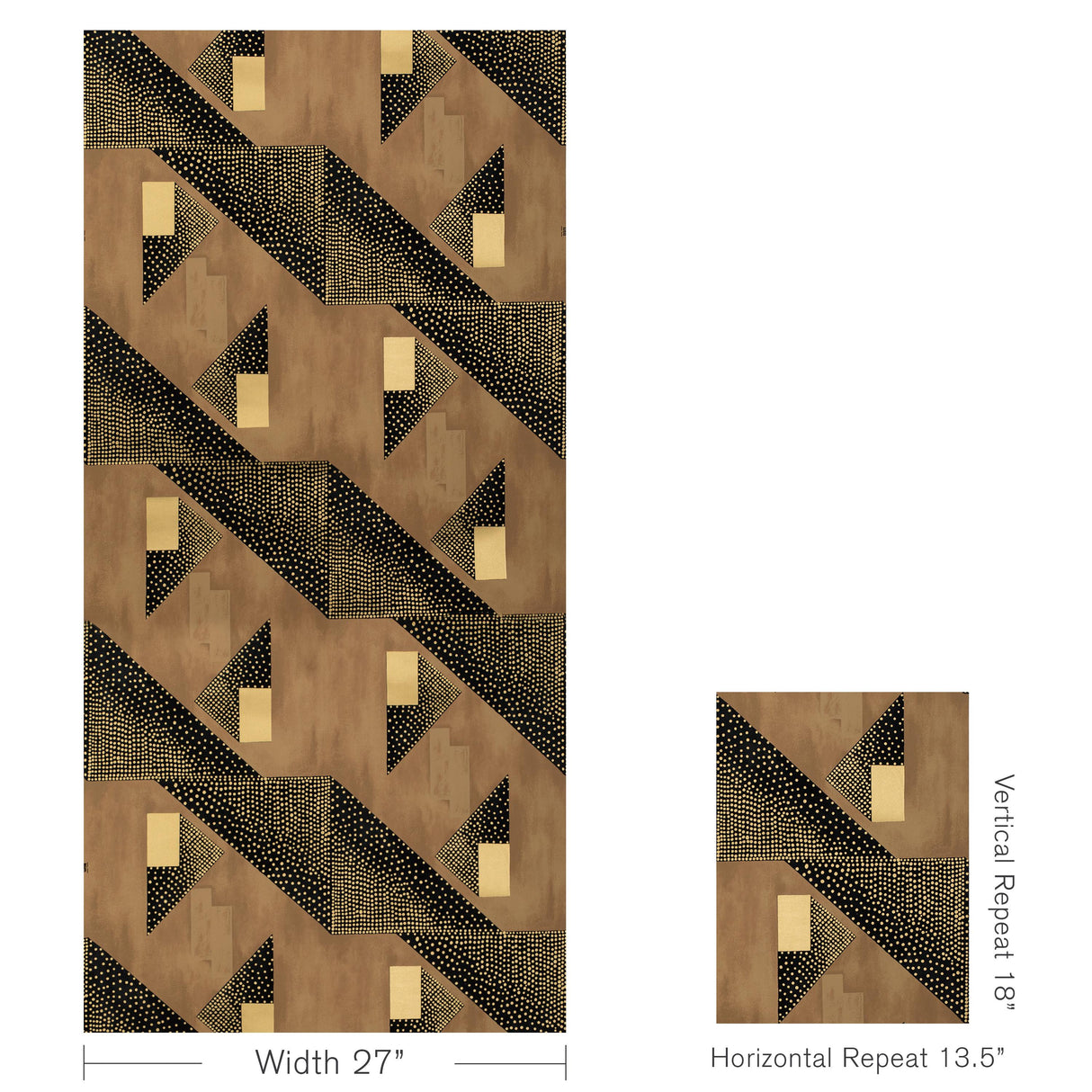 Brunschwig & Fils LE TONNERRE GOLD Wallpaper