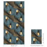 Brunschwig & Fils LE TONNERRE NAVY Wallpaper