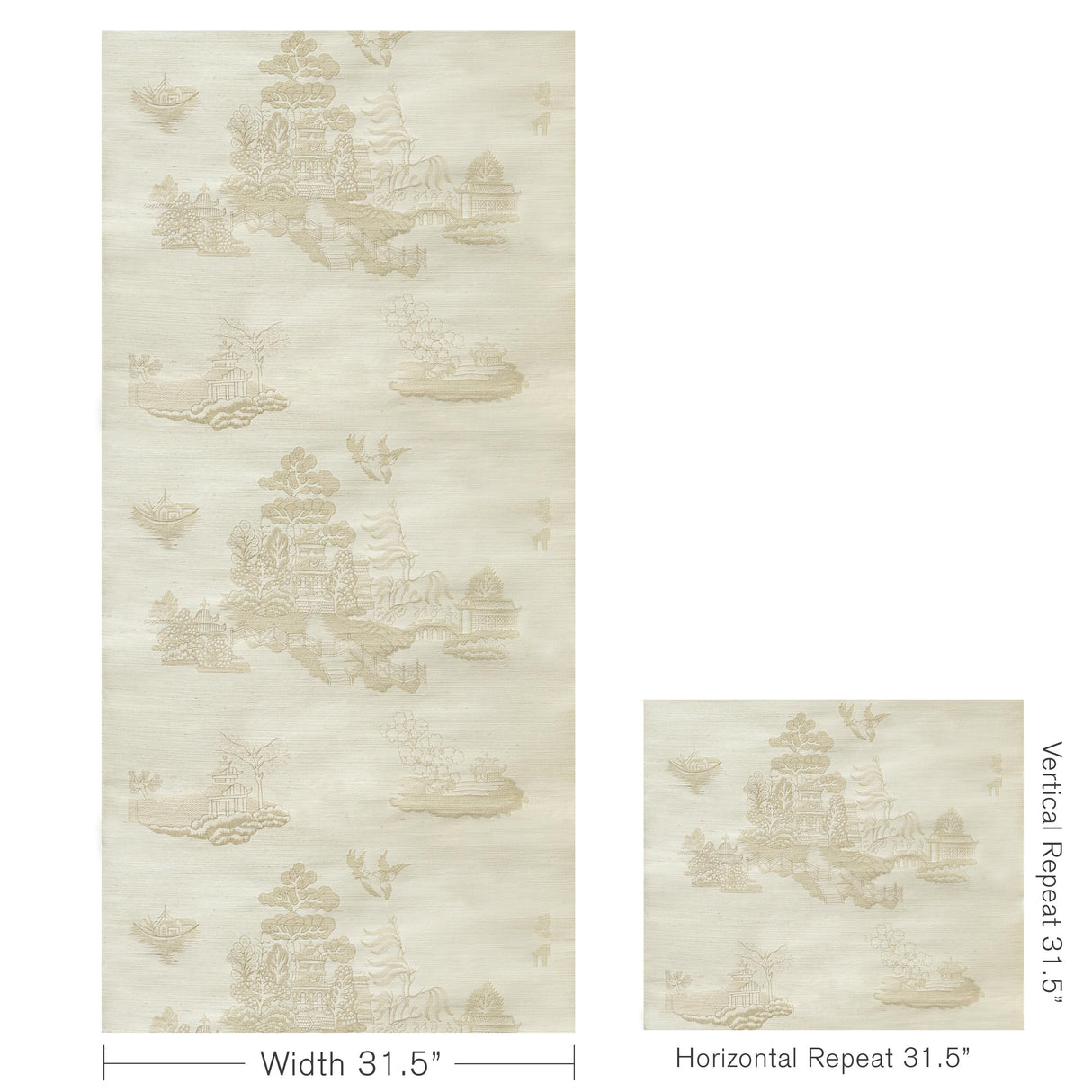 Brunschwig & Fils LA PAGODE BEIGE Wallpaper