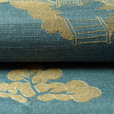 Brunschwig & Fils LA PAGODE TEAL Wallpaper