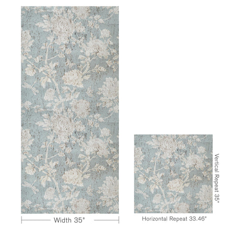 Brunschwig & Fils LES PIVOINES MIST Wallpaper