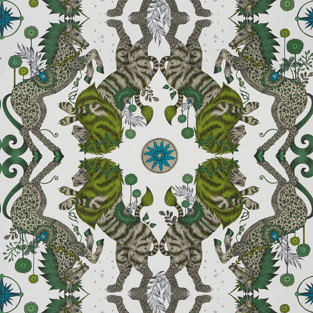 Clarke & Clarke CASPIAN WP LIME Wallpaper