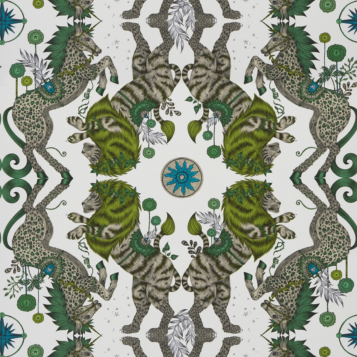 Clarke & Clarke CASPIAN WP LIME Wallpaper