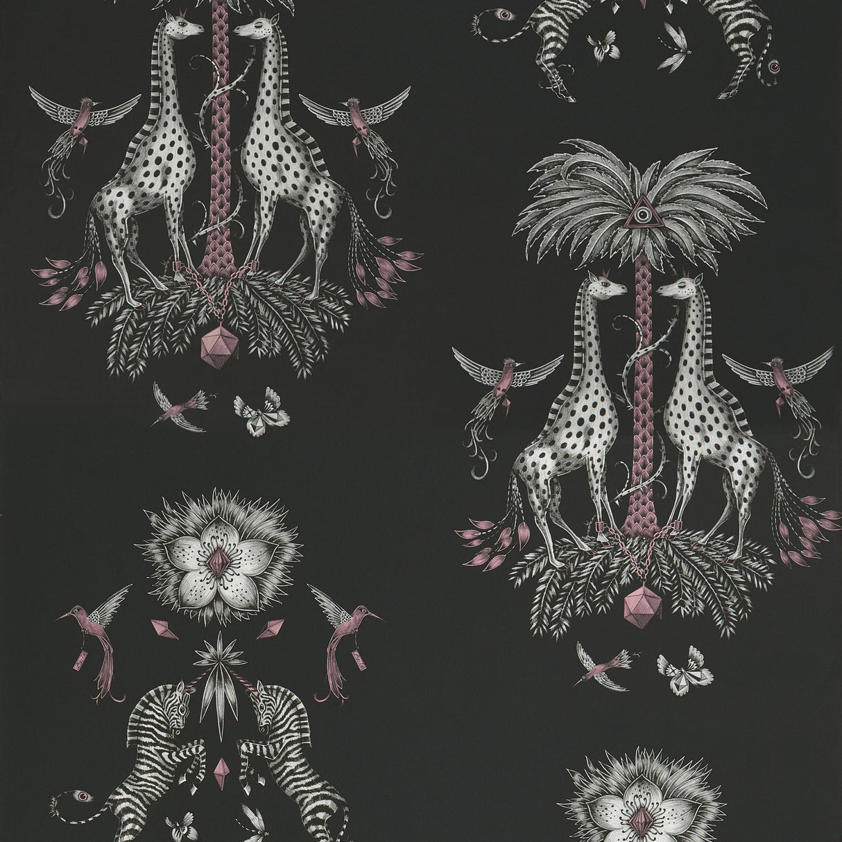 Clarke & Clarke CREATURA CHARCOAL Wallpaper