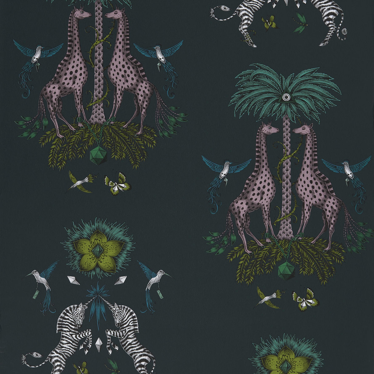 Clarke & Clarke CREATURA TEAL Wallpaper