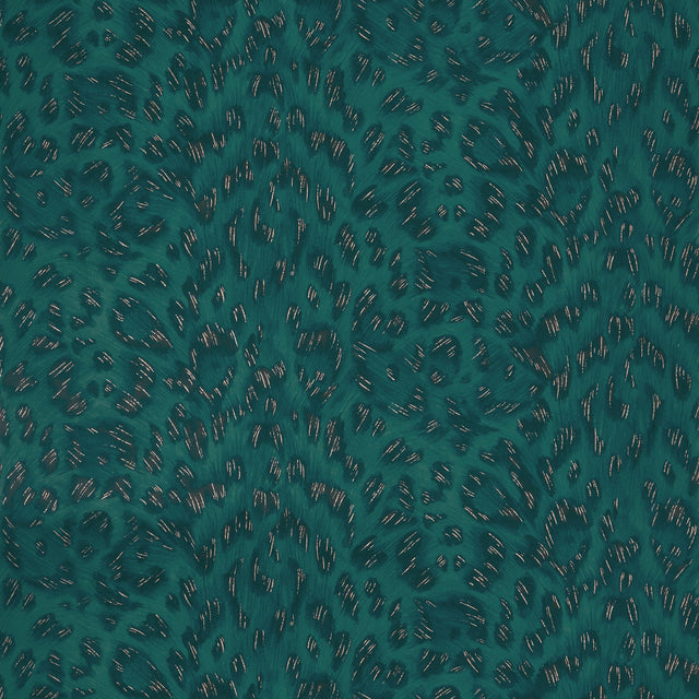 Clarke & Clarke FELIS TEAL/ROSE GOLD Wallpaper