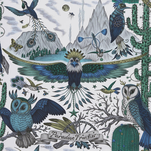 Clarke & Clarke FRONTIER BLUE Wallpaper