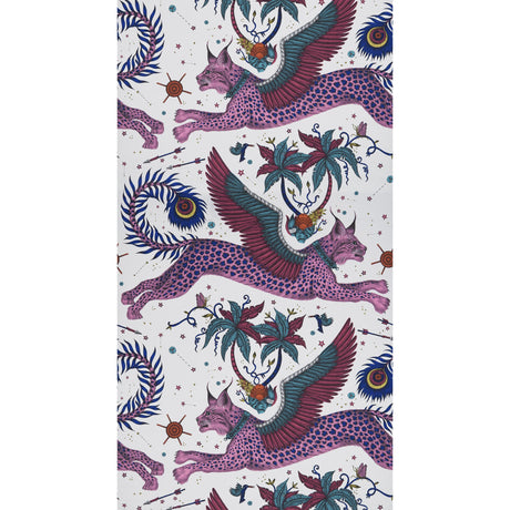 Clarke & Clarke LYNX MAGENTA Wallpaper