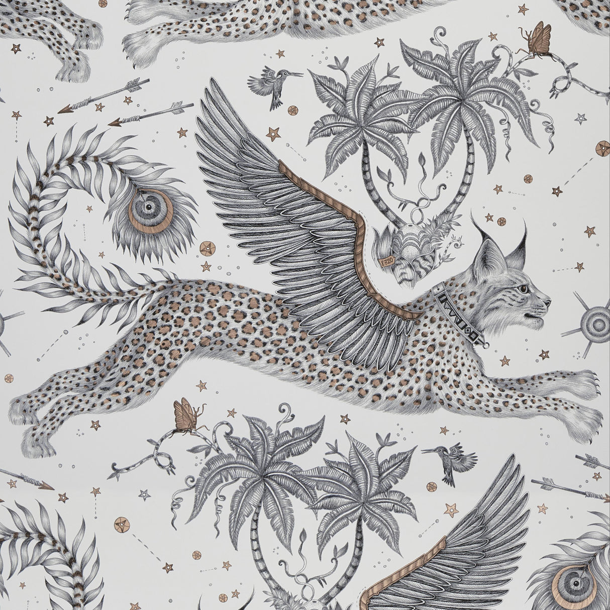 Clarke & Clarke LYNX NUDE Wallpaper