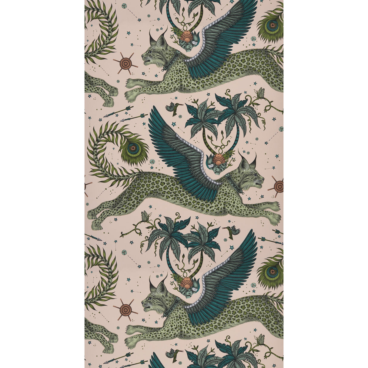 Clarke & Clarke LYNX PINK Wallpaper