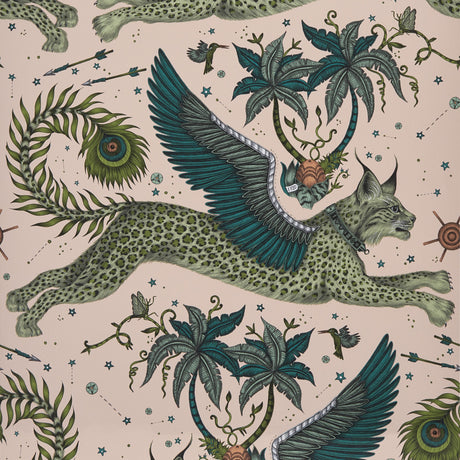 Clarke & Clarke LYNX PINK Wallpaper