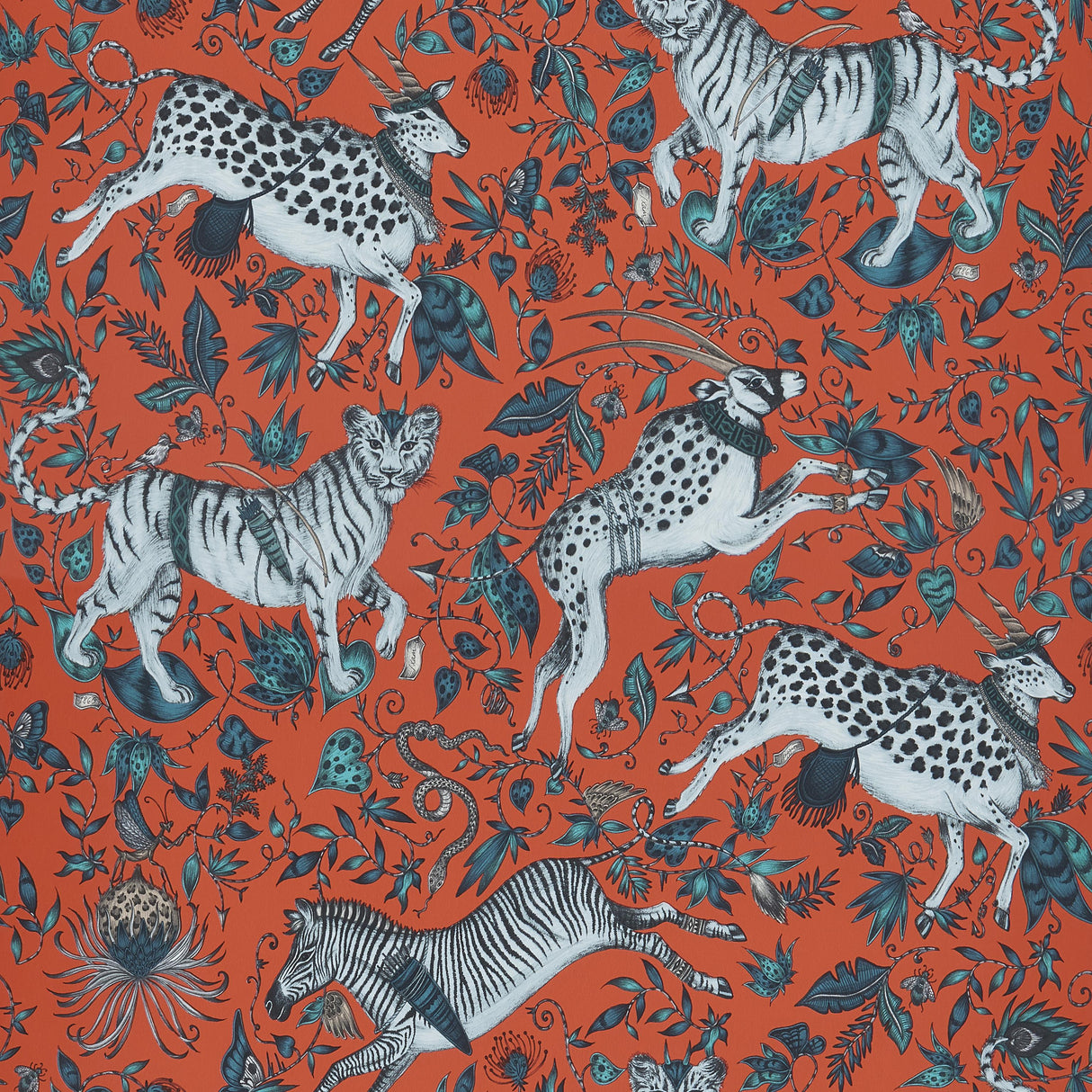 Clarke & Clarke PROTEA CORAL Wallpaper