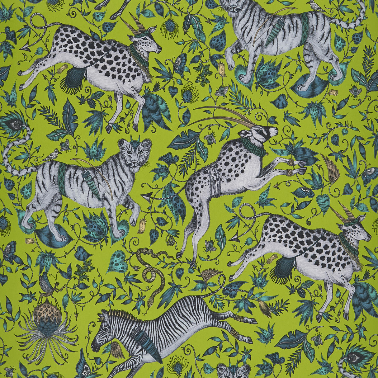 Clarke & Clarke PROTEA LIME Wallpaper