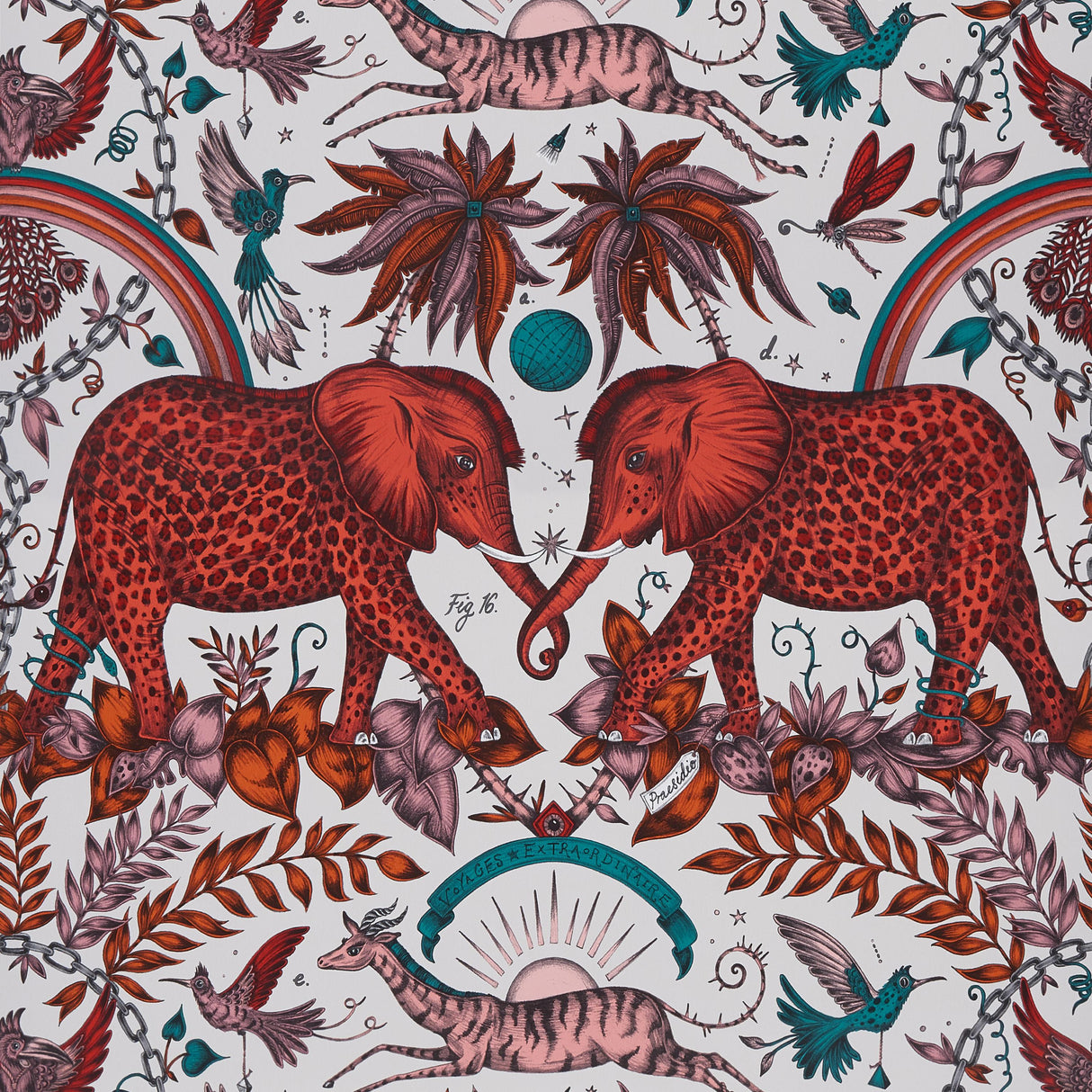 Clarke & Clarke ZAMBEZI FLAME Wallpaper