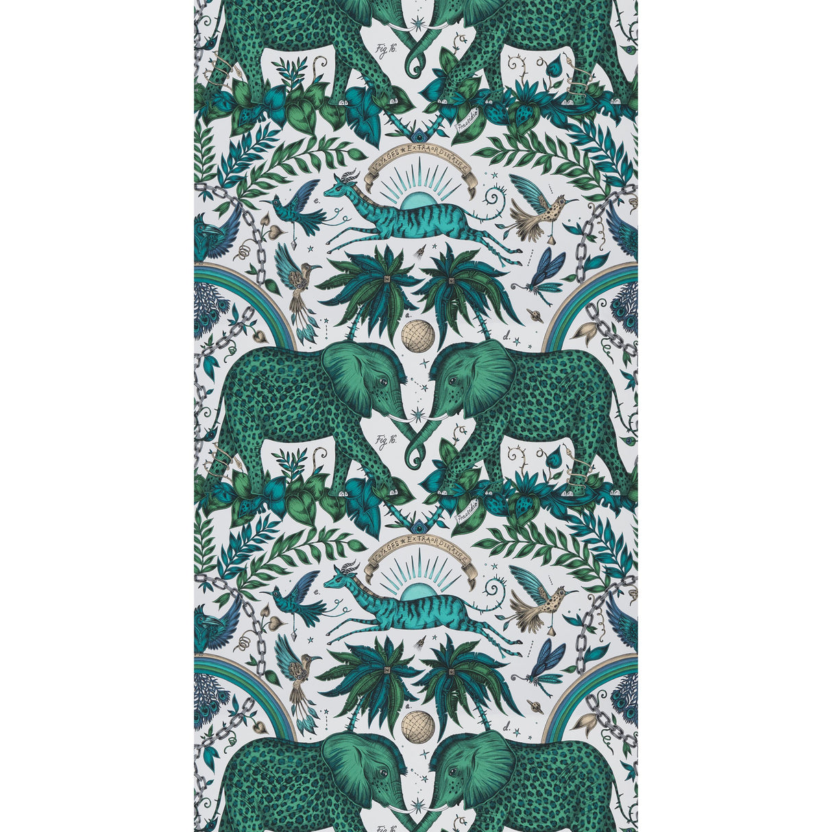Clarke & Clarke ZAMBEZI GREEN Wallpaper