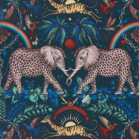 Clarke & Clarke ZAMBEZI NAVY Wallpaper