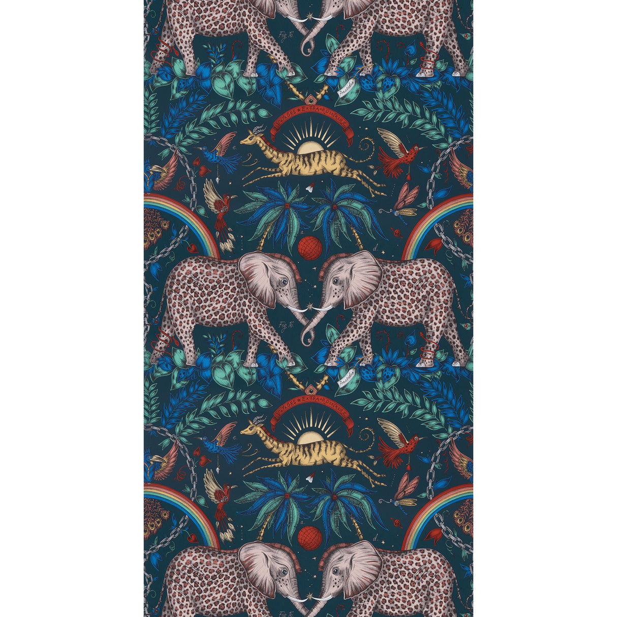 Clarke & Clarke ZAMBEZI NAVY Wallpaper