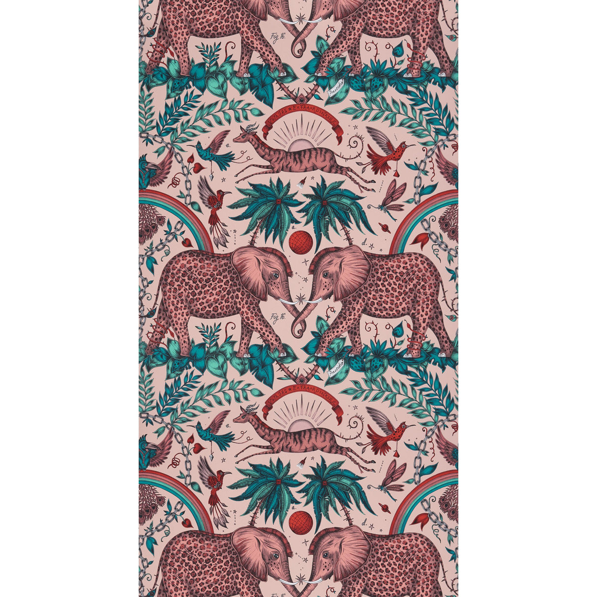 Clarke & Clarke ZAMBEZI PINK Wallpaper