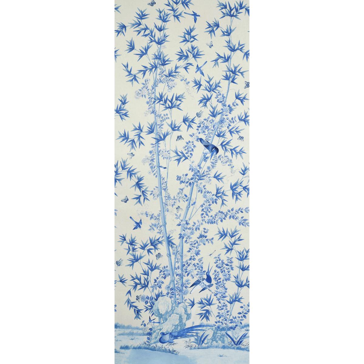 Schumacher Brighton Pavilion Panel Blue Wallpaper