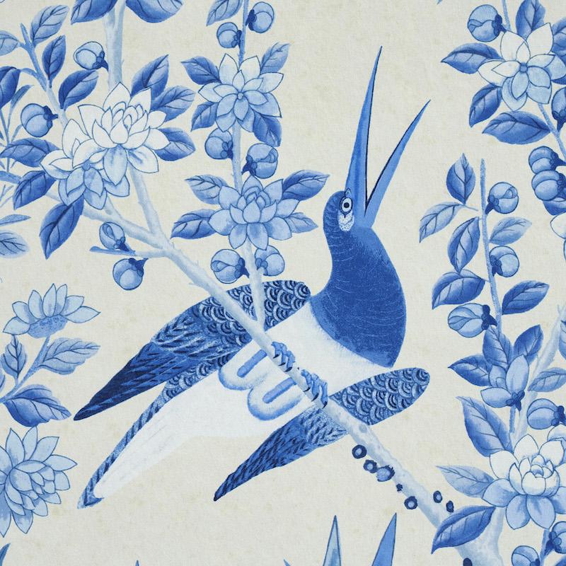 Schumacher Brighton Pavilion Panel Blue Wallpaper