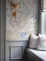 Schumacher Brighton Pavilion Panel Green Wallpaper