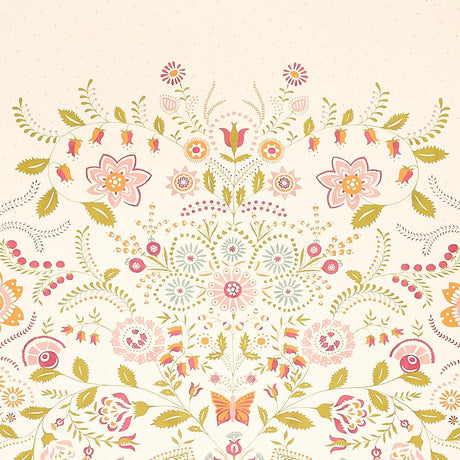 Schumacher Orla Panel Magenta Wallpaper