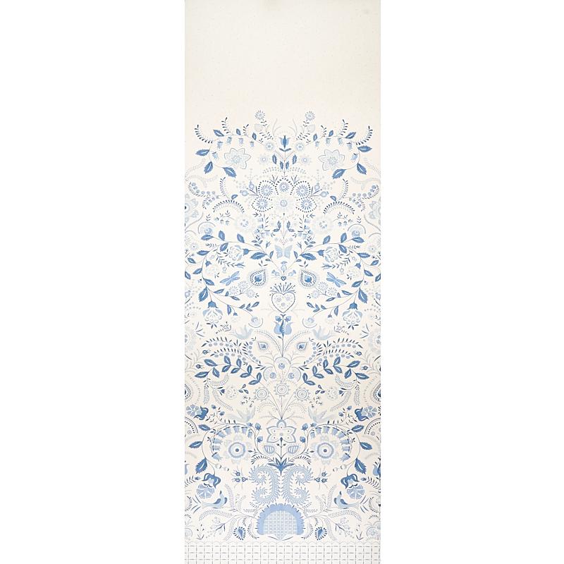 Schumacher Orla Panel Blue Wallpaper
