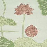 Schumacher Kireina Lotus Panel Set Coral Ivory Wallpaper