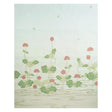 Schumacher Kireina Lotus Panel Set Coral Ivory Wallpaper
