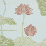 Schumacher Kireina Lotus Panel Set Mineral Wallpaper