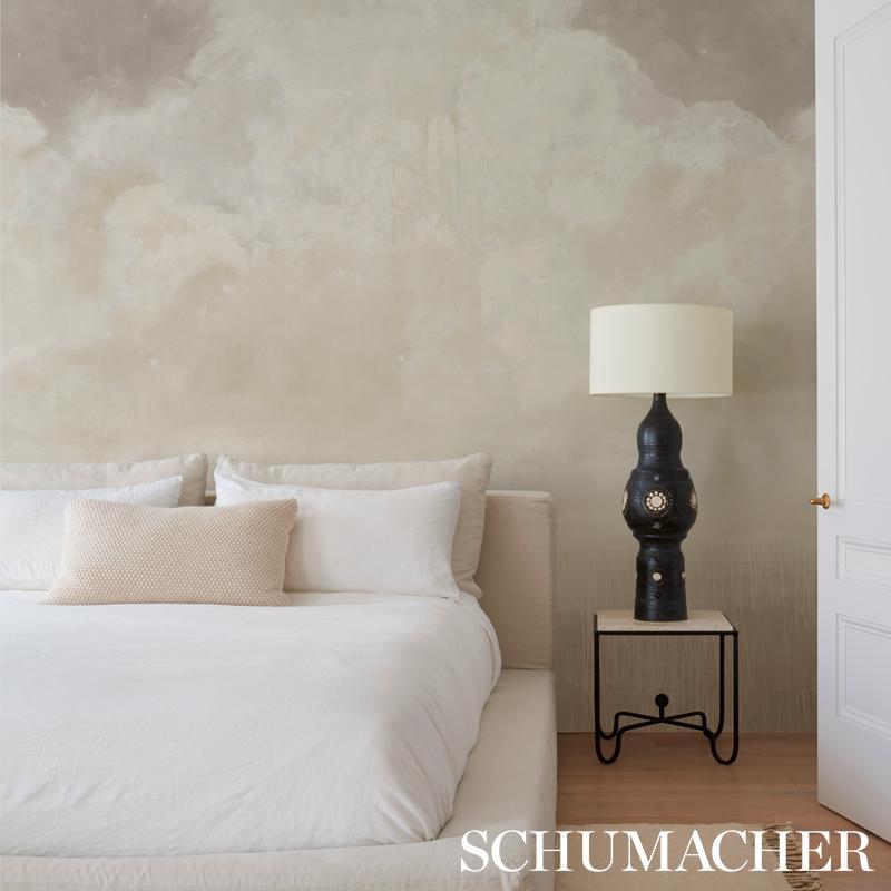 Schumacher Sirene Panel Set Opal Wallpaper