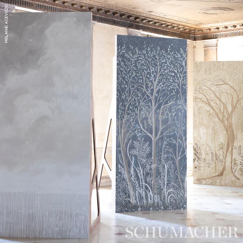 Schumacher Sirene Panel Set Opal Wallpaper