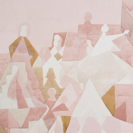 Schumacher Steps Panel Set Rose & Camel Wallpaper