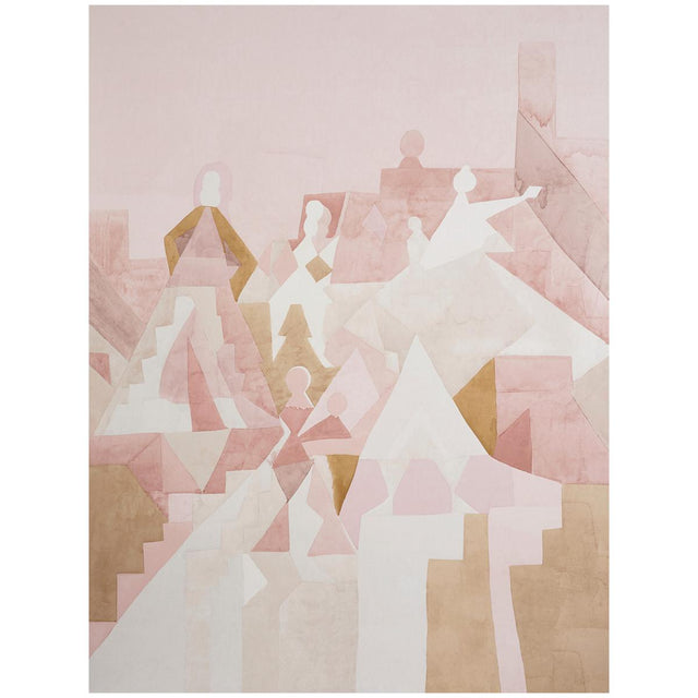 Schumacher Steps Panel Set Rose & Camel Wallpaper