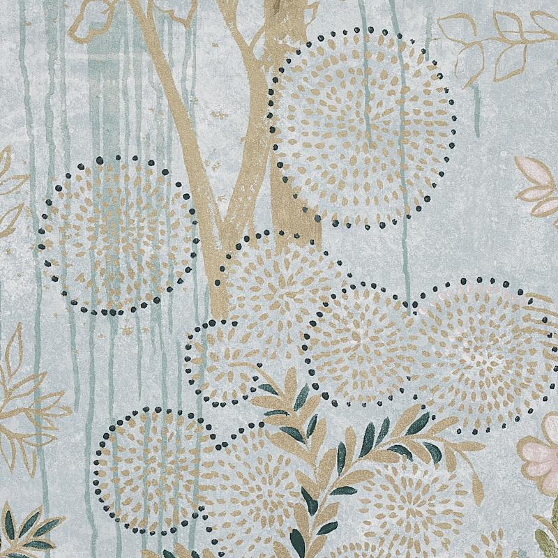 Schumacher Bisou Panel Set Mineral Wallpaper
