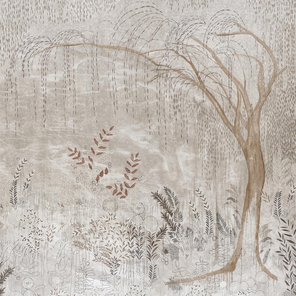 Schumacher Bisou Panel Set Tin Wallpaper