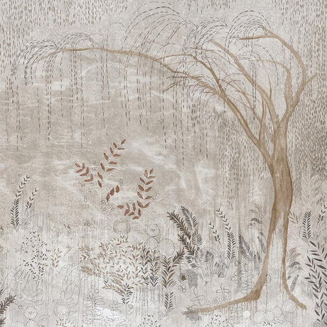 Schumacher Bisou Panel Set Tin Wallpaper