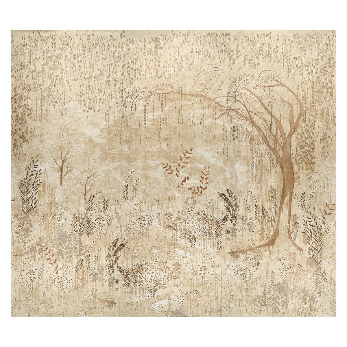 Schumacher Bisou Panel Set Gold Wallpaper