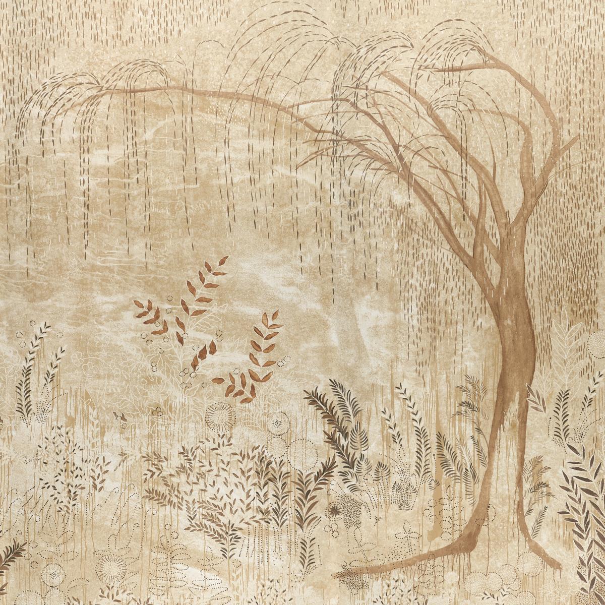 Schumacher Bisou Panel Set Gold Wallpaper
