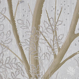 Schumacher Brindille Golden Accented Panelset Dove Wallpaper