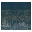 Schumacher Brindille Golden Accented Panelset Peacock Wallpaper