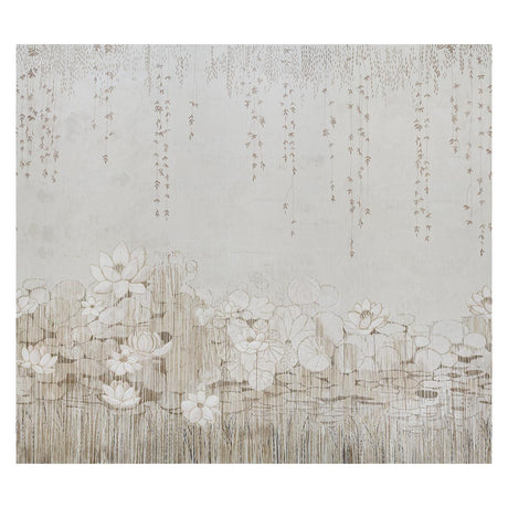 Schumacher Chatoyant Panel Set Blush Wallpaper