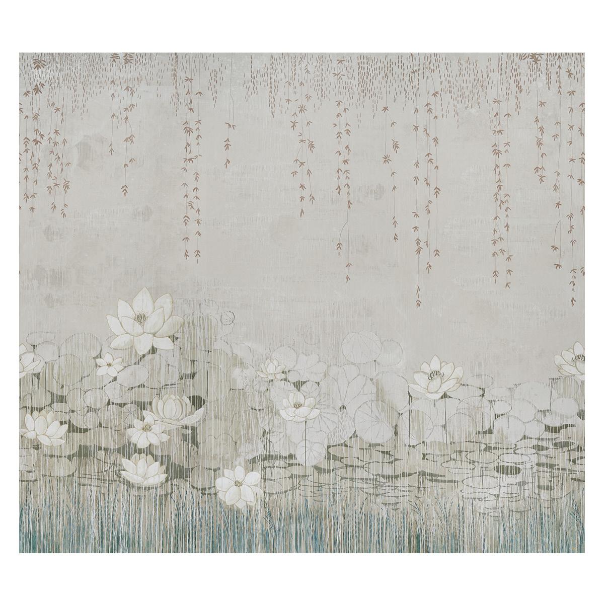 Schumacher Chatoyant Panel Set Leaf Wallpaper