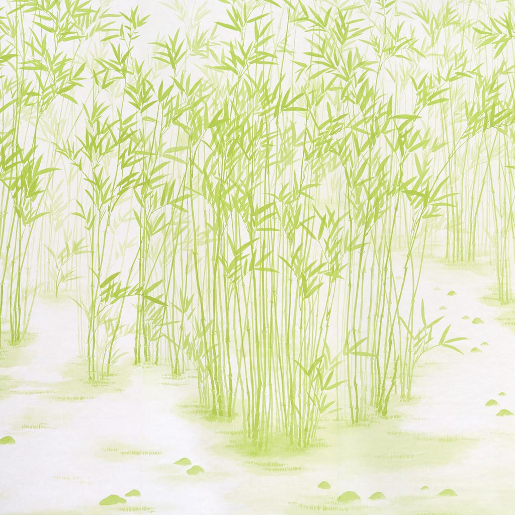 Schumacher Kanji Panel Set Green Wallpaper