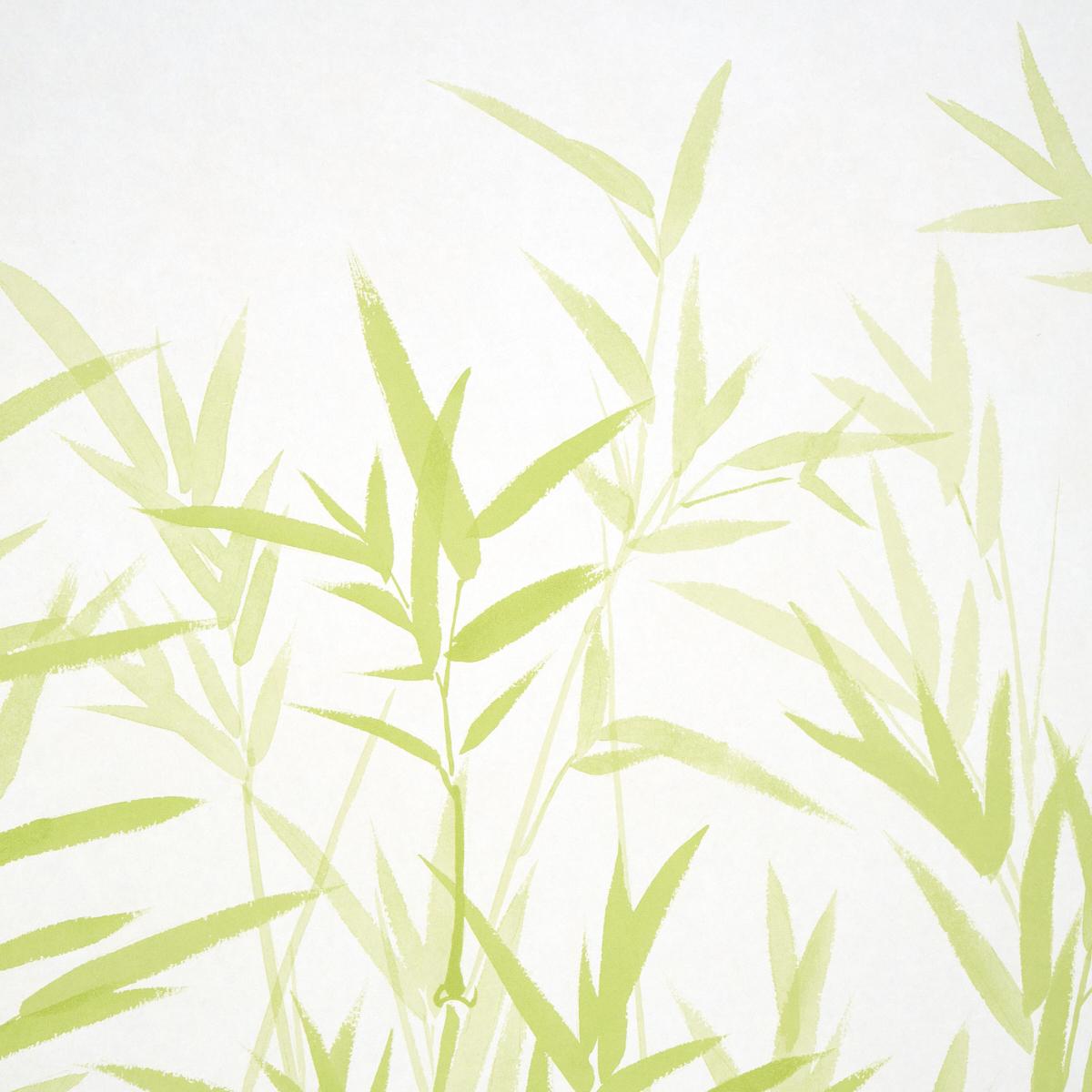 Schumacher Kanji Panel Set Green Wallpaper