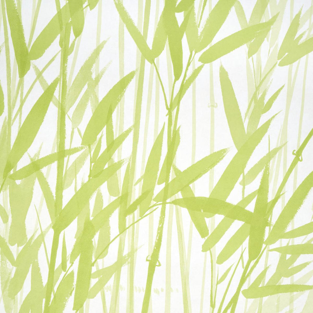 Schumacher Kanji Panel Set Green Wallpaper