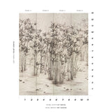 Schumacher Kanji Sisal Panel Set Ink Wallpaper