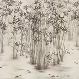 Schumacher Kanji Sisal Panel Set Ink Wallpaper